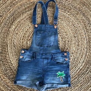 forever 21 girls palm tree overalls (lightly used)